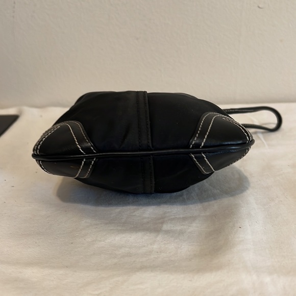 COACH 8669 Mini Drawstring Signature Nylon & Leather Coin Pouch Purse Rare! EUC! - Picture 3 of 9